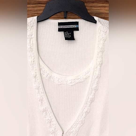 Requirements Women's Ivory One Piece Cardigan Size Small - Picture 3 of 8